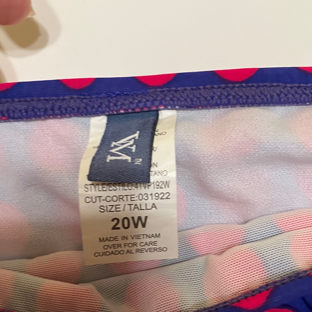 Women’s VM blue and red two piece swimsuit - Picture 6 of 7